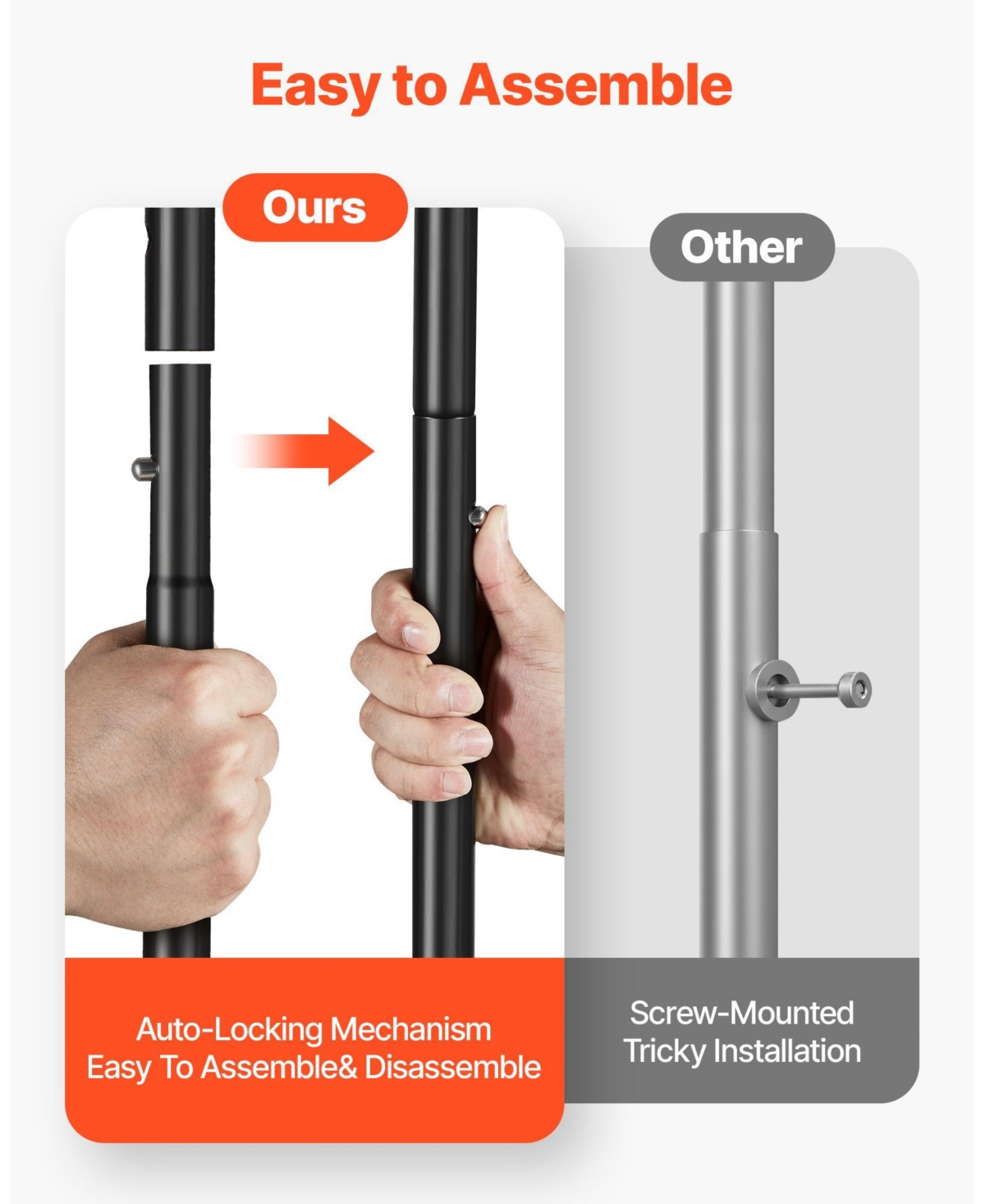 Ecooso Rolling Clothes Rack with Hanging Rod & Side Hooks, 198 lb Capacity, Heavy-Duty Carbon Steel Garment Rack with Wheels