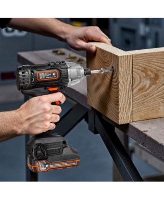 20V Cordless 1/4" Impact Driver Kit, 2800 RPM Max, Powerful Motor, Battery & Charger, 10 Bits, LED Work Light