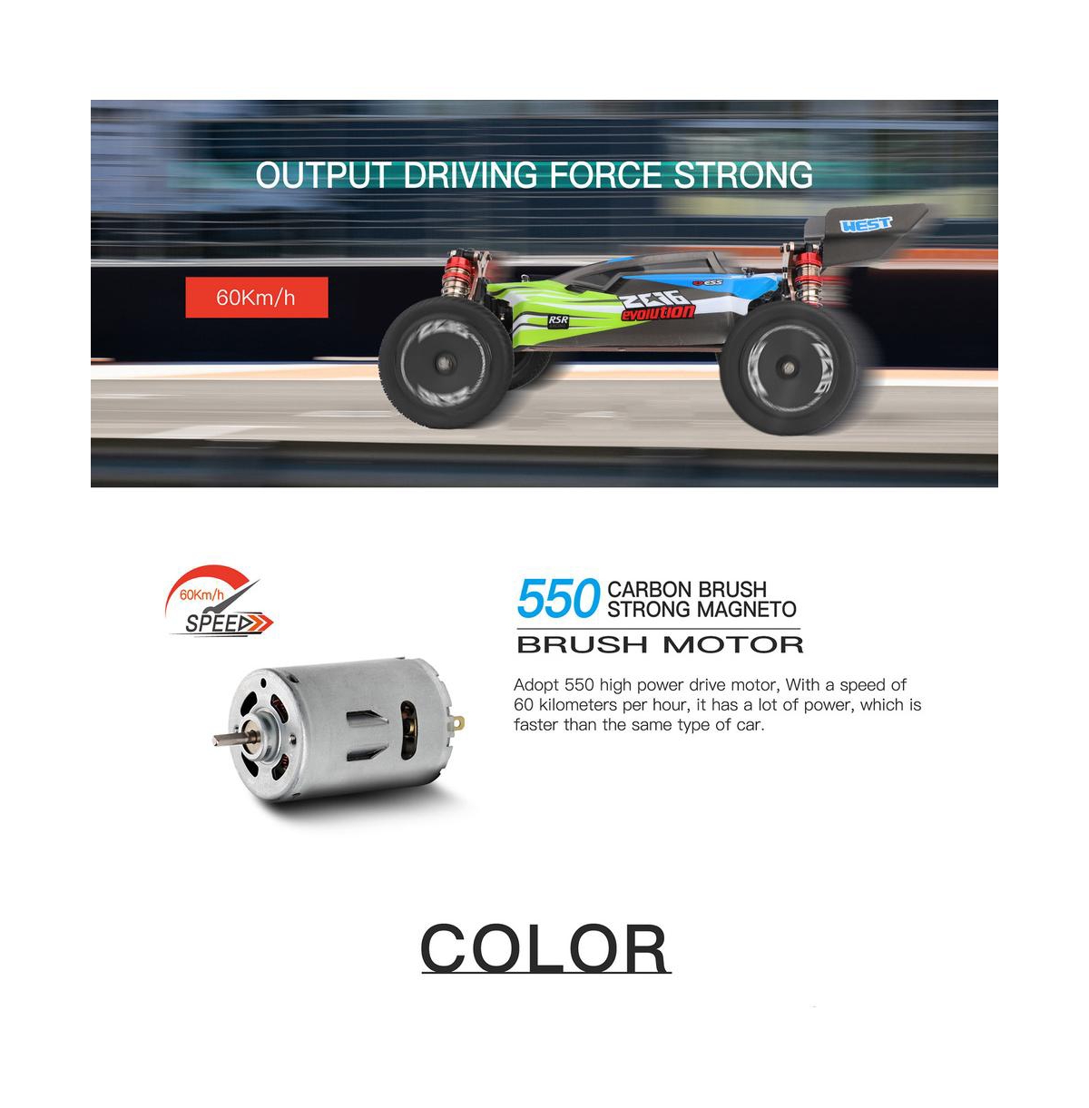 Bruce & Shark 1:14 Scale 37 Mph High-Speed Rc Car, 4WD Off-Road Monster Truck with 2.4GHz Remote & Led Lights