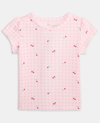 Toddler Girls' 2T-4T Mix and Match Cherry Gingham Print T-Shirt