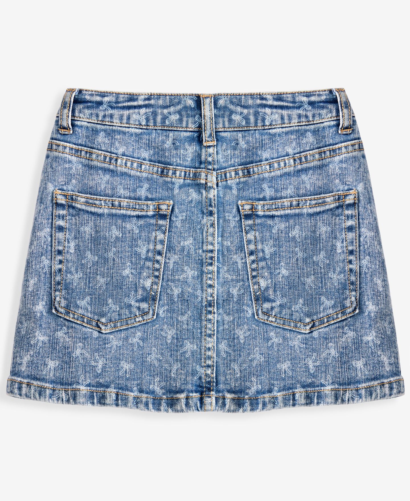 Юбка With Jules Bow-Print Denim Skirt для девочек, цвет: Синий — фото 2
