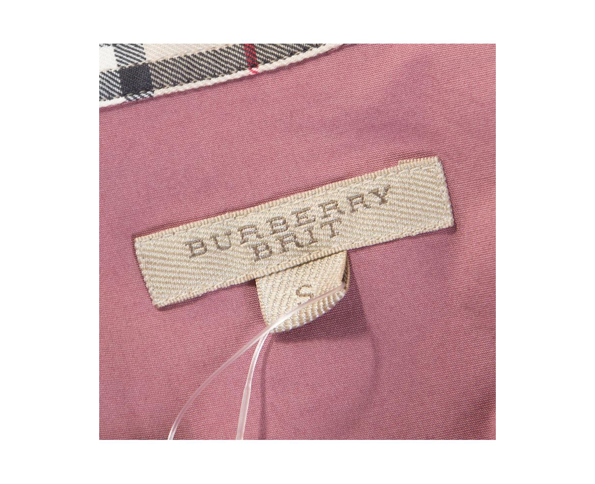 Pre-Owned Burberry Women's Brit Pink Stretch Cotton Button Front Shirt