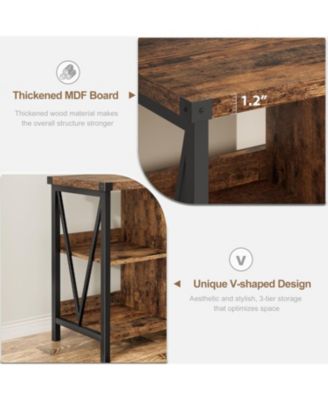 8 Cube Storage Organizer Bookcases, 3 Tier Metal Horizontal Bookcase, 62 Inch Industrial Storage Bookcase