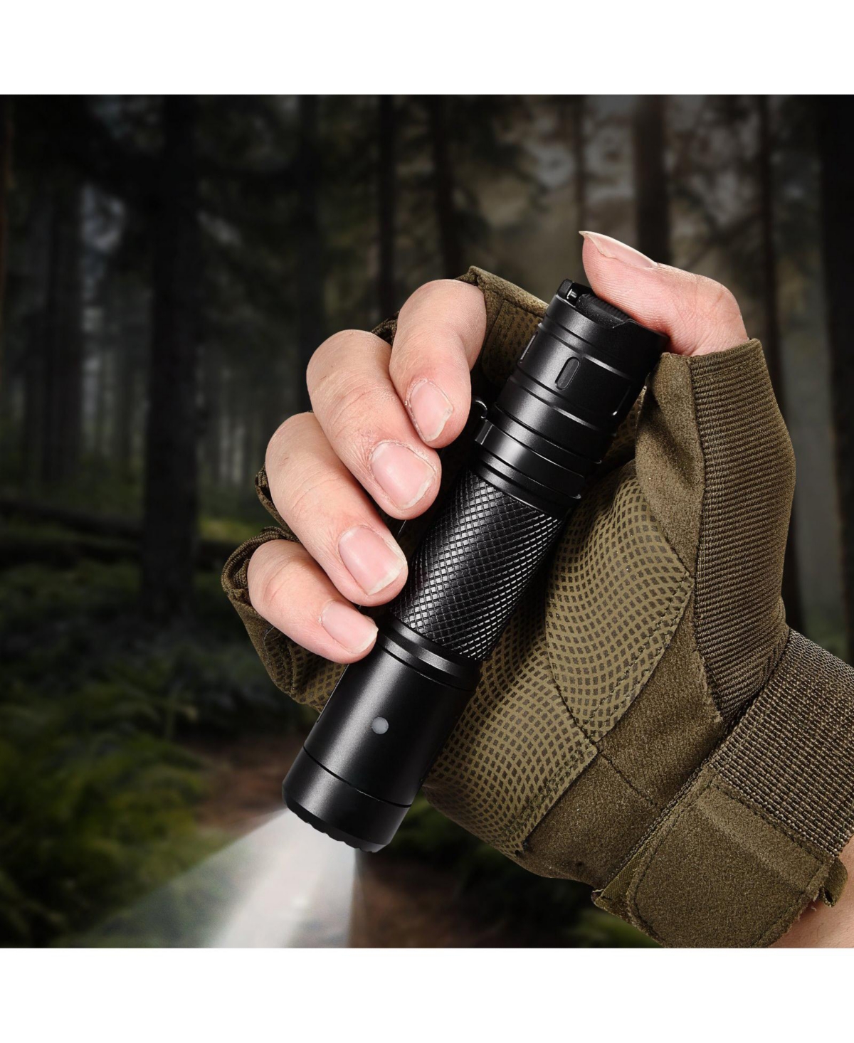 Mecale Rechargeable High Lumens Led Flashlight, 6 Lighting Modes, IP66 Waterproof, Handheld Portable Flash Light