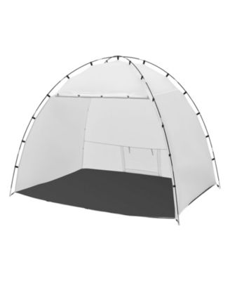 Portable Paint Booth Tent, 91.7 x 67.7 x 74.8 in, Built-in Floor, Mesh Screen, Oxford Spray Shelter
