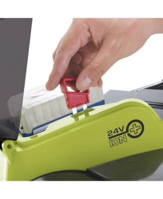 Cordless Push Reel Mower, 15” Yard Trimmer w/ Collection Bag, 24V-CRLM15