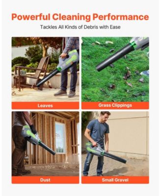 60V Cordless Leaf Blower, 650 CFM / 125 MPH, 3-Speed Control, 5.0Ah Battery, Fast Charging, Lightweight & Quiet