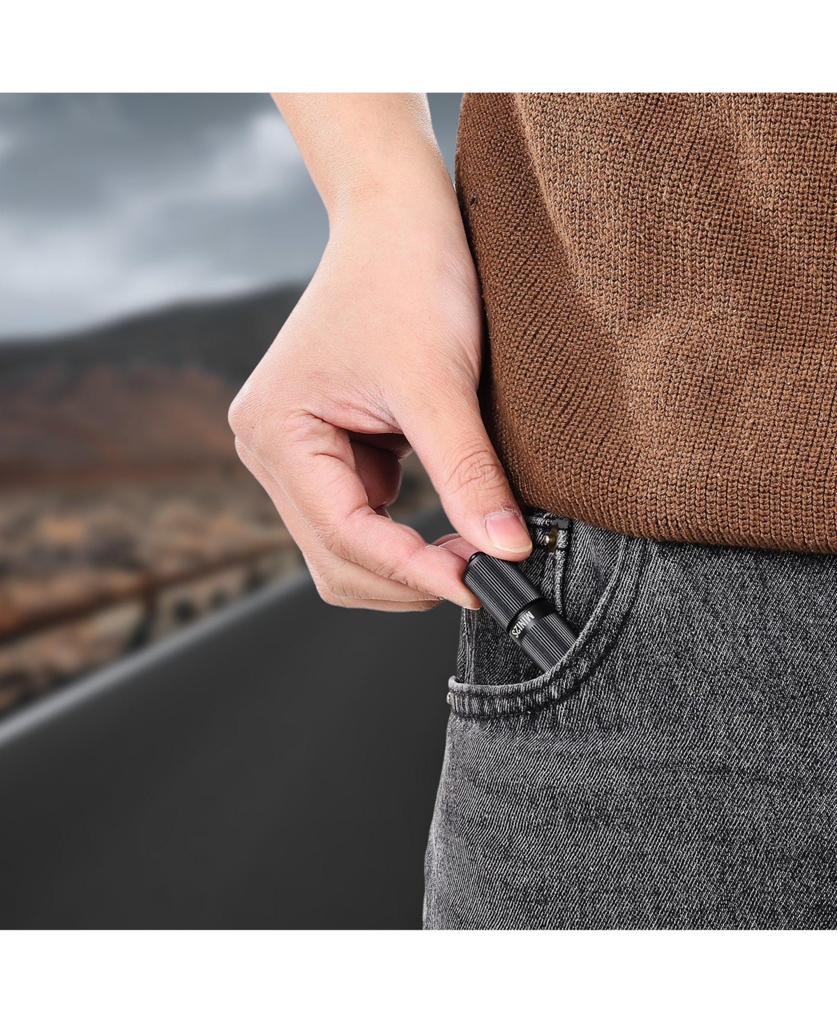 Mecale Rechargeable Mini Keychain Led Flashlight, 200 High Lumens, 2 Lighting Modes, IPX7 Waterproof