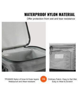 24 Cans Soft Cooler Bag, Leakproof Soft Sided Cooler with Zipper, Waterproof Insulated Cooler Bag, Collapsible Portable