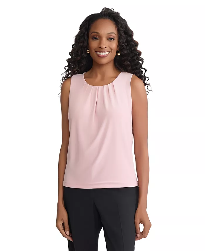 Women's Pleat Front Crewneck Top