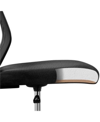 Office Chair Armless Desk Chair Mid Back Swivel Chair