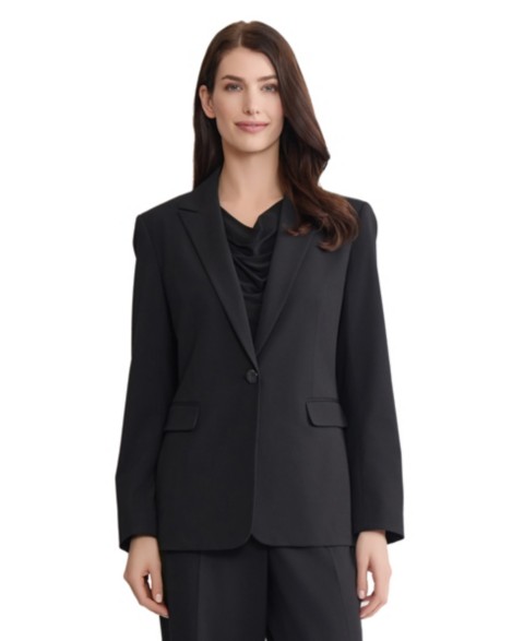 Женские Jones New York Women's Peak Lapel Single Button Stretch Blazer