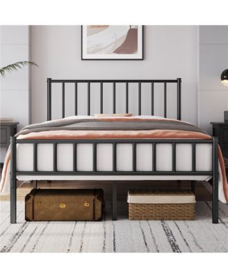 Full Size Metal Unadorned silhouette and sleek metallic finish  Bed Frame
