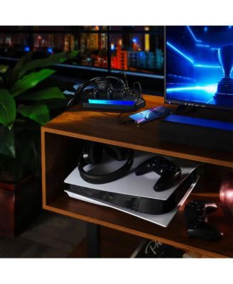 10-Outlet RGB Surge Strip with USB-C and USB Ports for Home Entertainment Power Protection