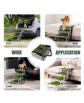 Dog Stairs for Large Dogs with Non-Slip Surface & Reinforced Design in Green