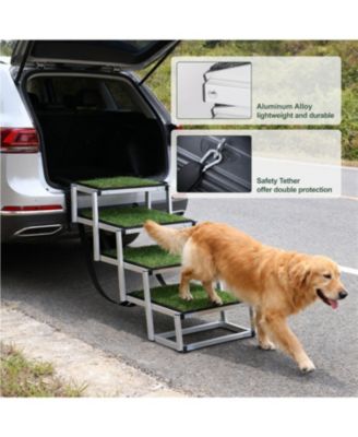 Dog Stairs for Large Dogs with Non-Slip Surface & Reinforced Design in Green