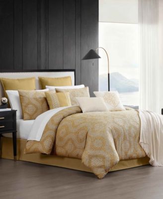 Azen Damask 14-Pc. Comforter Set, Queen