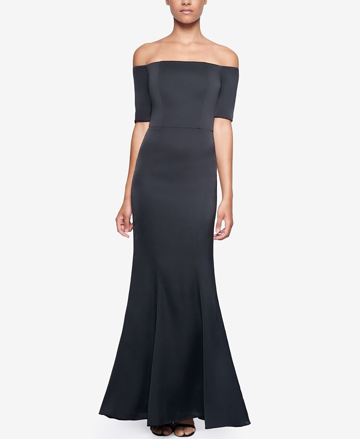 Fame and Partners Off The Shoulder Satin Dress Macy s