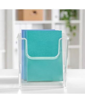 Kitchen Plastic Storage Organizer Bin with Open Front - 8 Pack -  Clear