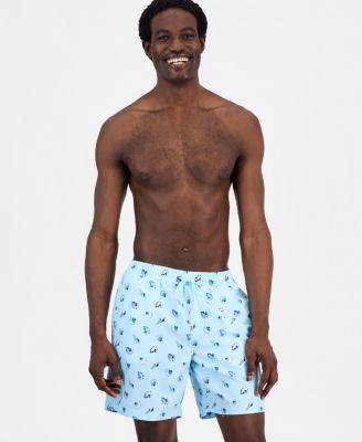 Men's Shell Coral Printed 7" Swim Trunks