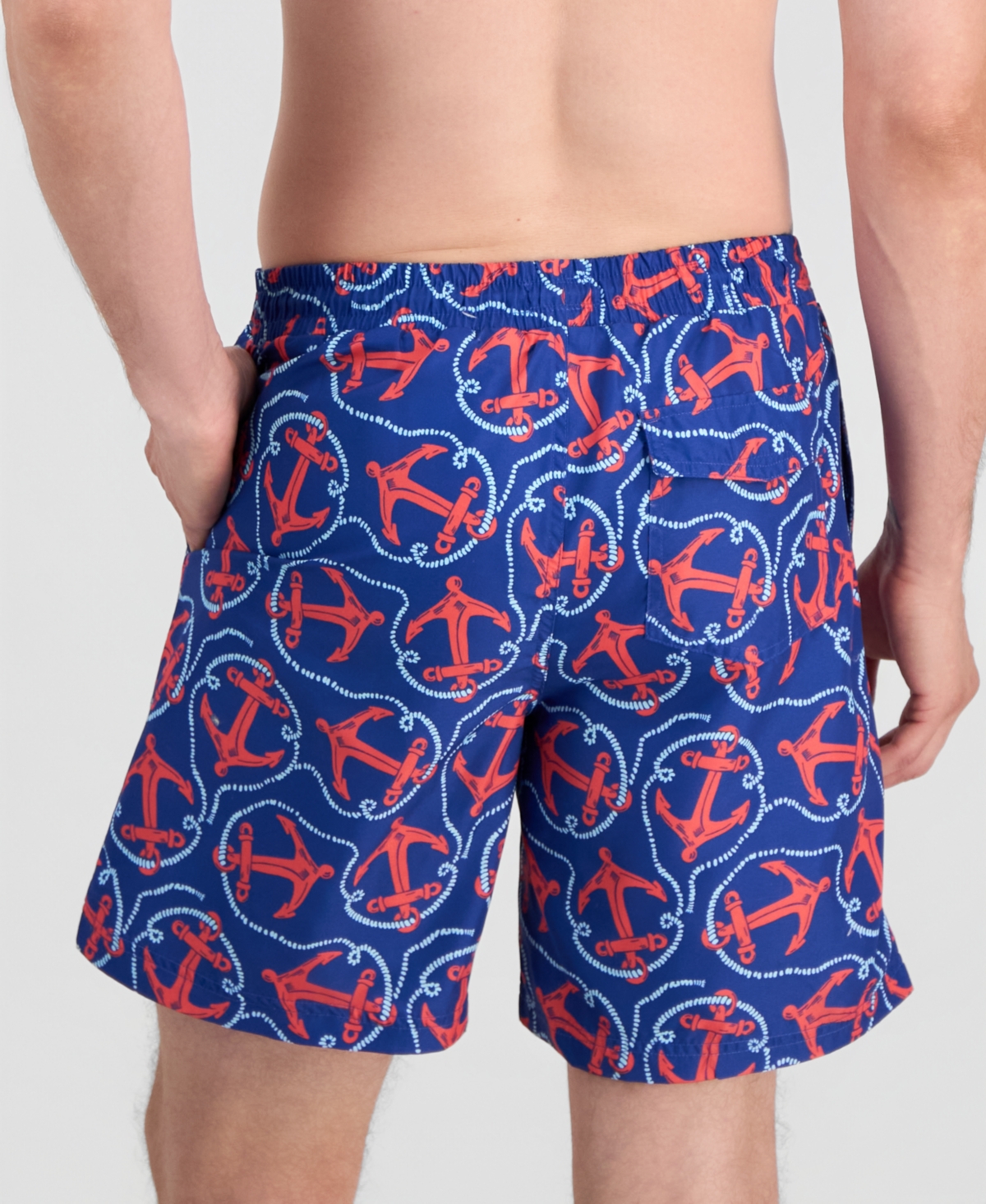 Club Room Men's Anchor Rope 7" Swim Trunks, Macy's Exclusive