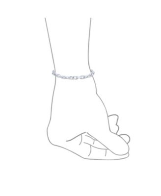 Solid Heavy .925 Sterling Silver Forzata Nautical Anchor Chain Link Bracelet Made In Italy 8.5 Inch