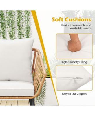 Outdoor 3-Piece Bistro Set with Sturdy Metal Frame