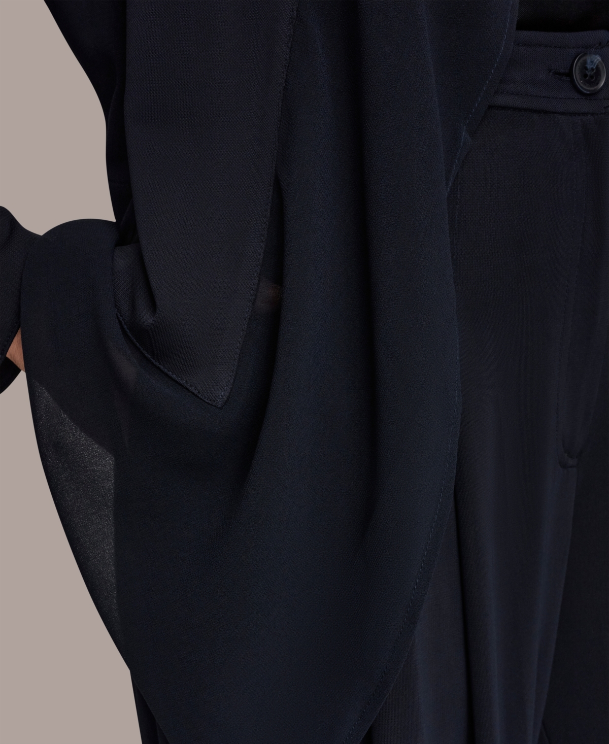 Donna Karan New York Women's Ruffle Front Jacket