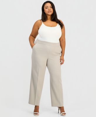 Plus Size High Rise Pull-On Pants