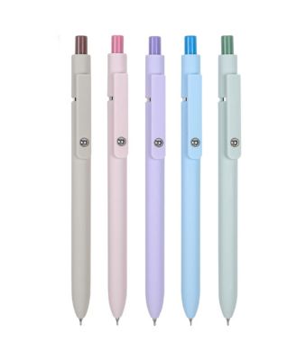5Pcs Gel Pens, 0.5mm Black Ink Pens with Smooth Writing, Quick Dry Aesthetic Pens for Journaling and Note Taking (Sugar)