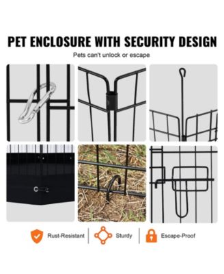 Dog Playpen, 8-Panel 30"H x 24"W Foldable Metal Exercise Pen w/ Door & 600D Oxford Bottom Pad, Indoor/Outdoor Pet Fence