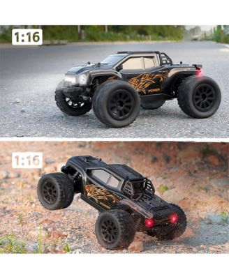 1:16 RC Monster Truck, 22 MPH High-Speed 4WD Off-Road Vehicle with LED Lights