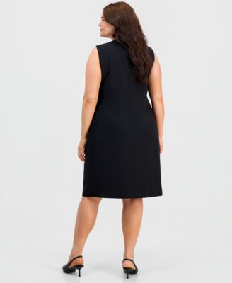 Plus Size Sleeveless Bow-Detail Dress