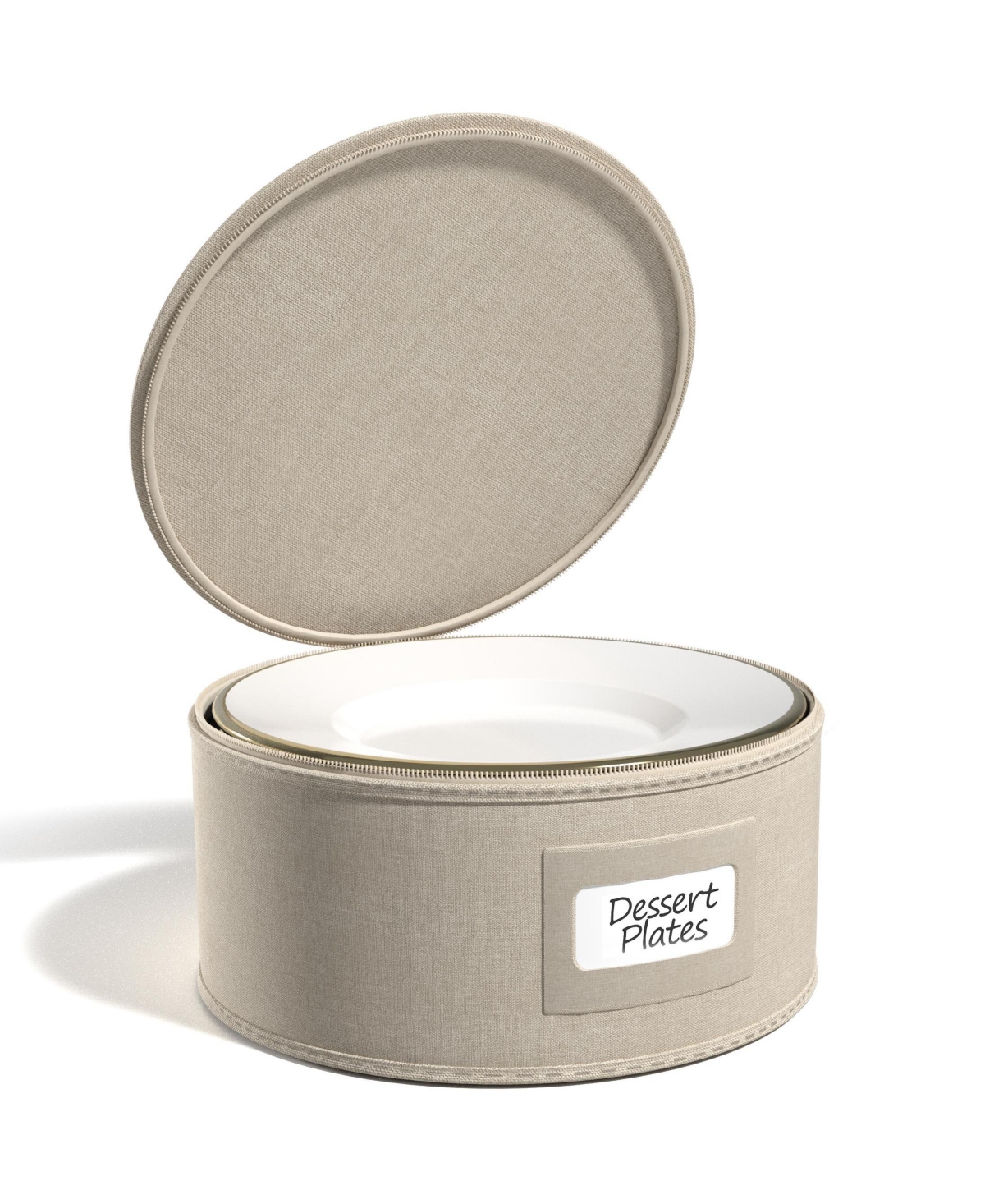 Sorbus China Storage Containers – Dinnerware Organizer for Salad Plates with Lid (Holds Service for 12) with Felt Protectors – 8.5 x 5.5