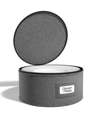 China Storage Containers – Dinnerware Organizer for Dinner Plates with Lid (Holds Service for 12) with Felt Protectors – 12 x 6.25