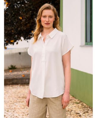 Women's Short Sleeve Relaxed Fit Blouse