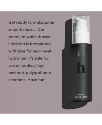 Glide: Premium water-based lubricant with aloe, green tea, and hemp seed. No sticky residue, hydrating, pH balanced, no parabens