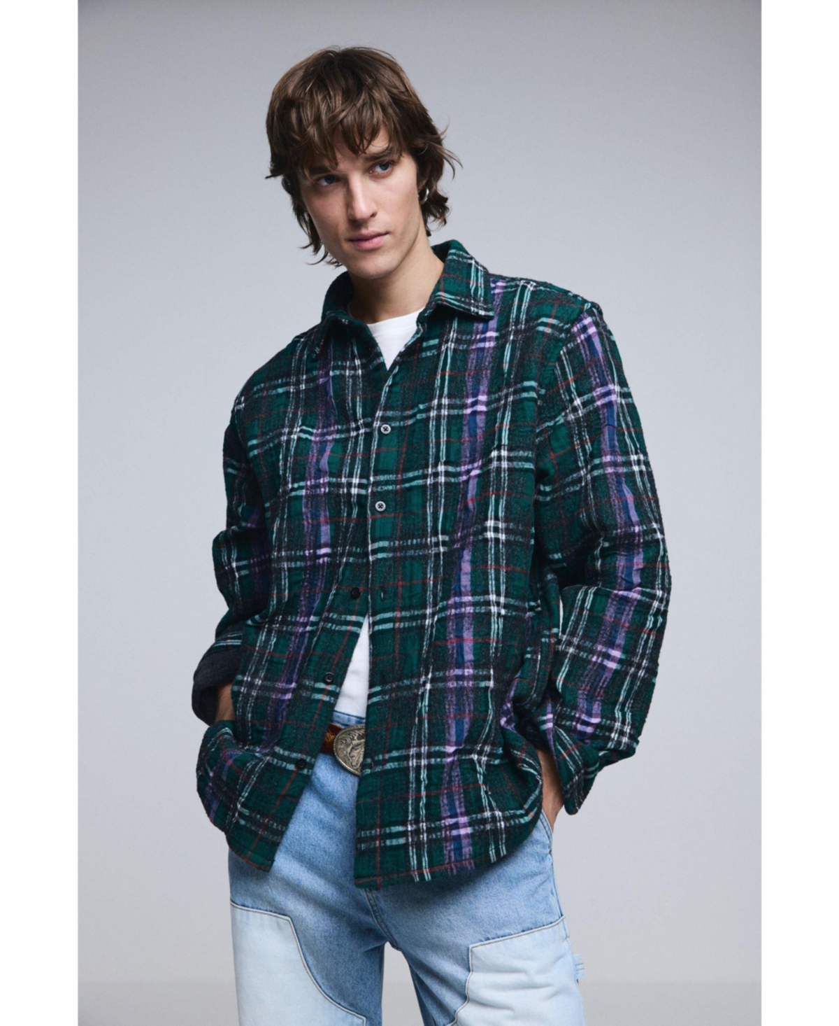 Desigual Men's Long-sleeve checkered shirt