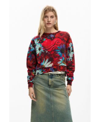 Women's HEART PRINTED SWEATSHIRT