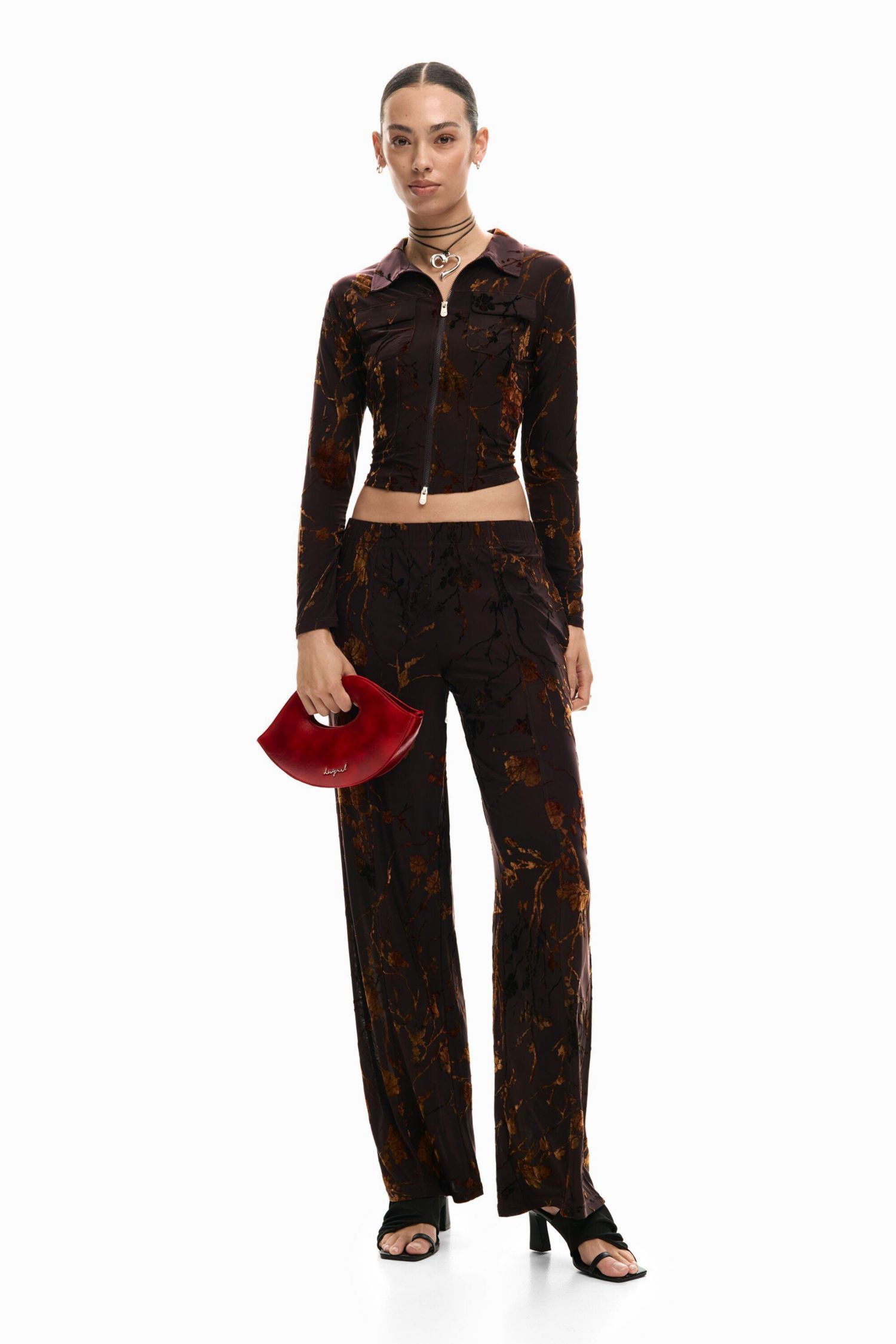 Women's Long flocked trousers