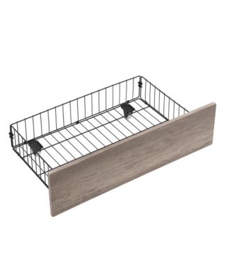 Queen Size Metal Platform Bed Frame with Storage and USB Headboard