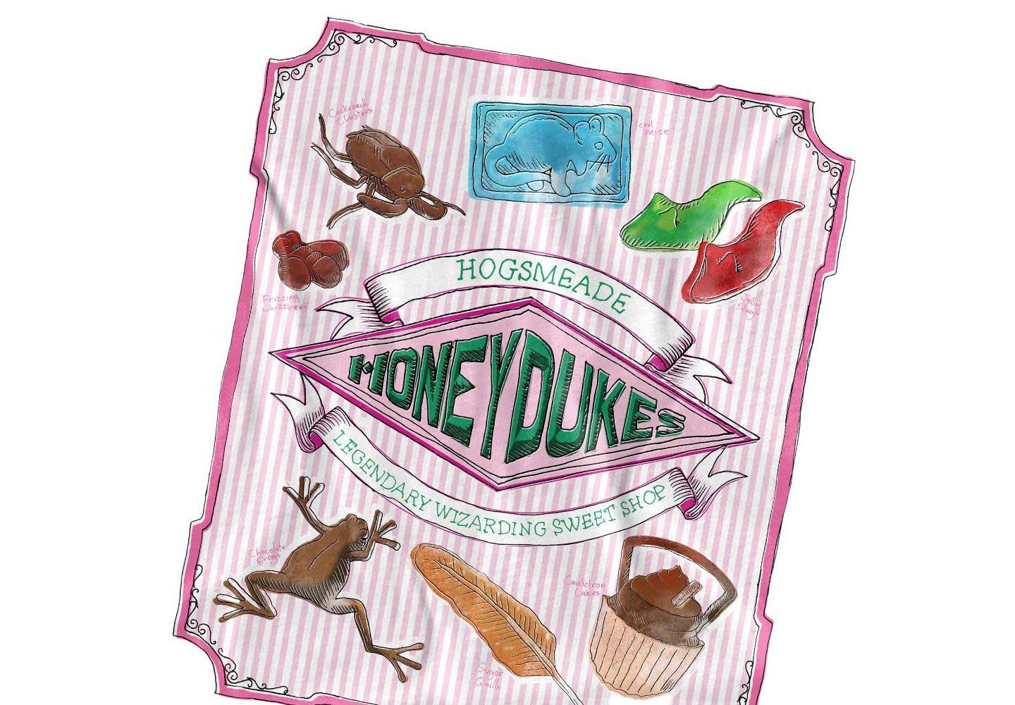 Мужская футболка Harry Potter Honeydukes Hogsmeade Label, цвет: Белый — фото 3