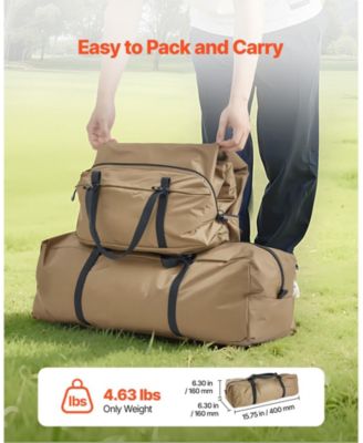 Hot Tent for 2 Persons, Waterproof Canvas Winter Tipi Tent with Stove Jack, Lightweight 4-Season Shelter, S Size