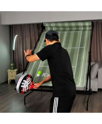 Racquet Sports Tennis Rebounder for Indoor & Outdoor w/Carry Bag, Green