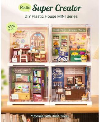 DIY Miniature House Kit, Mini Dollhouse Kit, Tiny House Kit for Adults, Wooden Furniture Kit, Christmas/Birthday Gifts for Family/Friends
