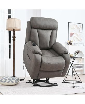 Power Lift Recliner Chair with Remote Control and Anti-Skid Cashmere Fabric