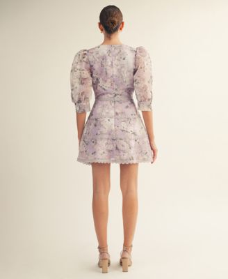 Women's Scarlett Printed V-Neck Mini Dress