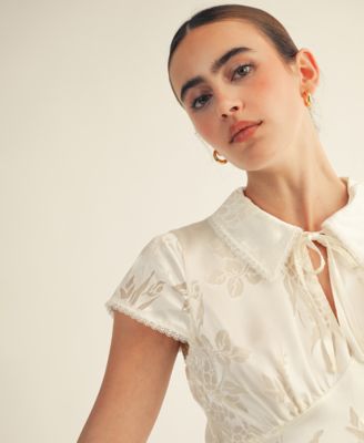 Women's Casey Tie Neck Mini Dress