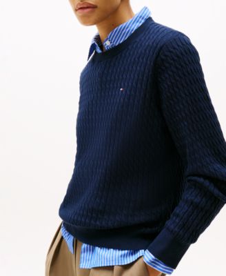 Women's Fine Gauge Cable Crewneck Top