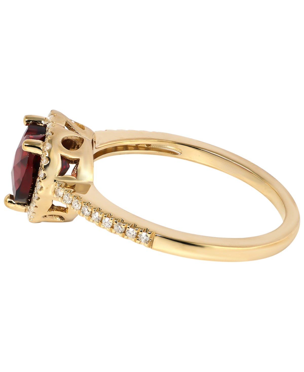 Macy's Garnet (1-1/2 ct. t.w.) & Diamond (1/6 ct. t.w.) Ring in 14k Yellow Gold